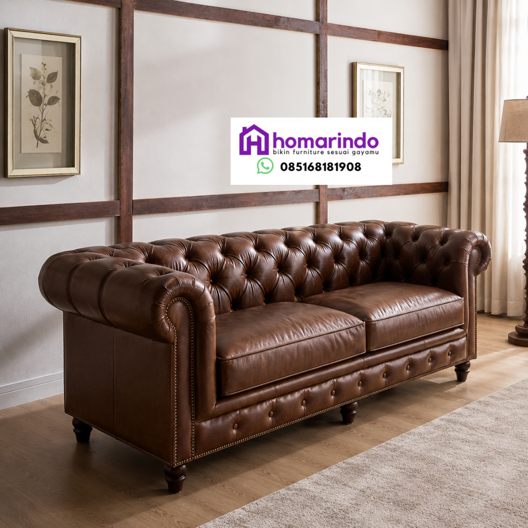 Sofa Chesterfield Kulit Asli Premium Sofa Chesterfield Kulit Asli Premium
