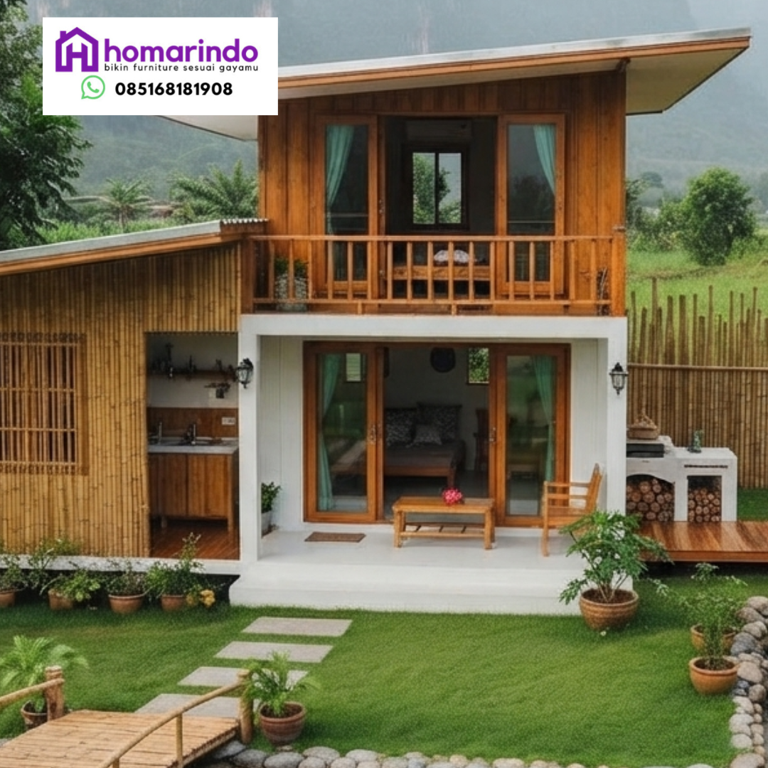 Rumah Panggung Kayu Jati Minimalis
