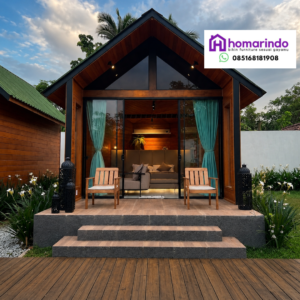 Rumah Kayu Jati Glamping Minimalis