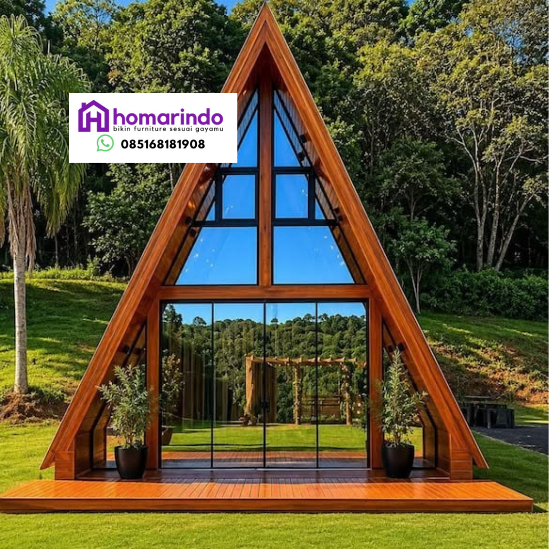 Rumah Glamping Kayu Jati Mewah