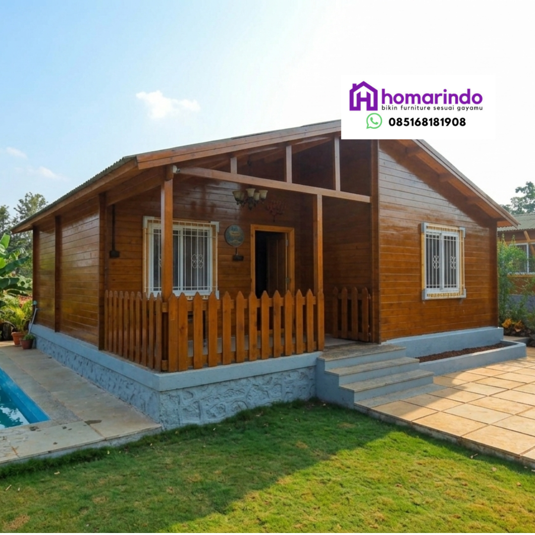 Rumah Kayu Jati Minimalis