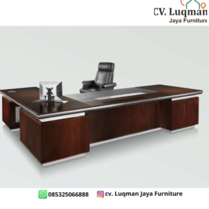 Meja Direktur Jati Mewah Elegan Klasik Modern