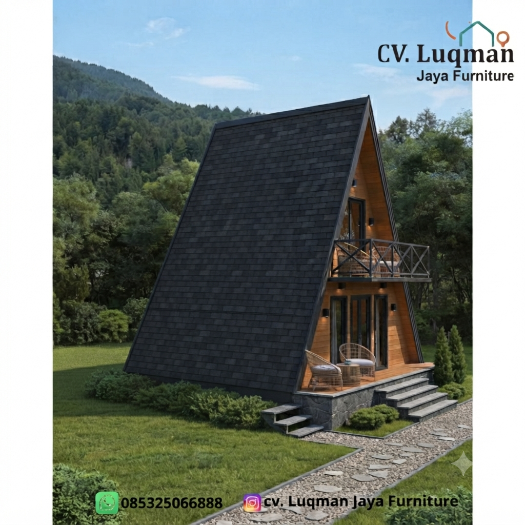 Hunian Kayu Jati Modern Model Segitiga Eksklusif Hunian Kayu Jati Modern Model Segitiga Eksklusif