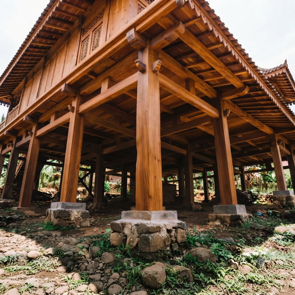 5 Alasan Utama Mengapa Rumah Panggung Kayu Jati Adalah Investasi Hunian Terbaik 2 Gemini Generated Image ugv36augv36augv3