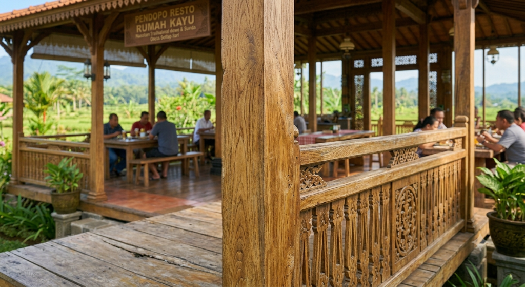 Rumah Kayu Jati Minimalis: 4 Rahasia Desain Modern ala Resort Mewah yang Estetik 3 Gemini Generated Image vp6e3rvp6e3rvp6e