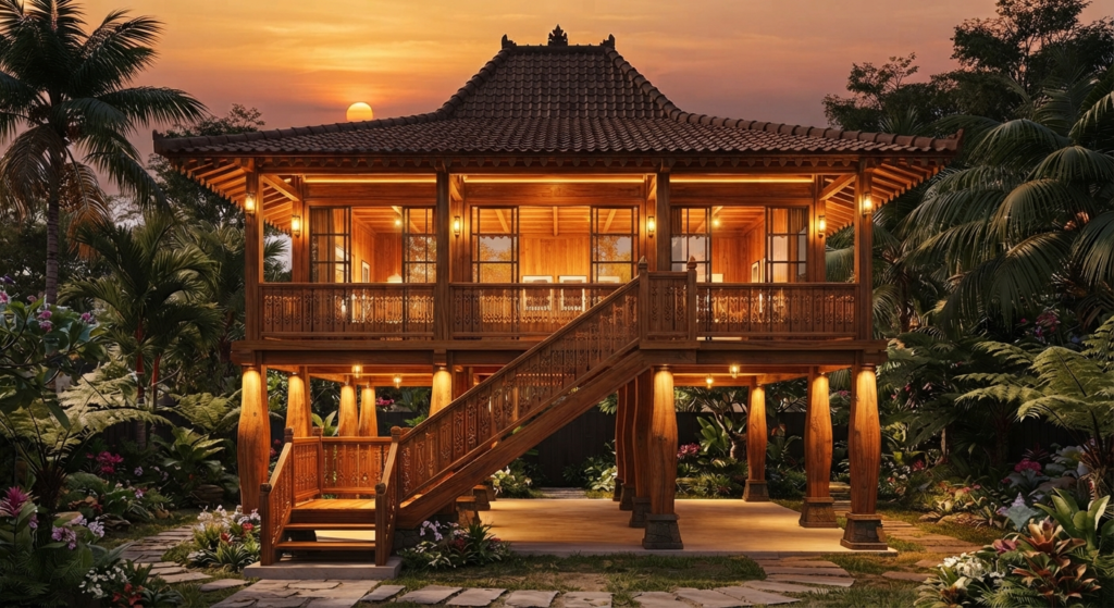 5 Alasan Utama Mengapa Rumah Panggung Kayu Jati Adalah Investasi Hunian Terbaik 6 Gemini Generated Image w66g6aw66g6aw66g