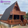 Hunian Kayu Jati Modern Model Segitiga Eksklusif