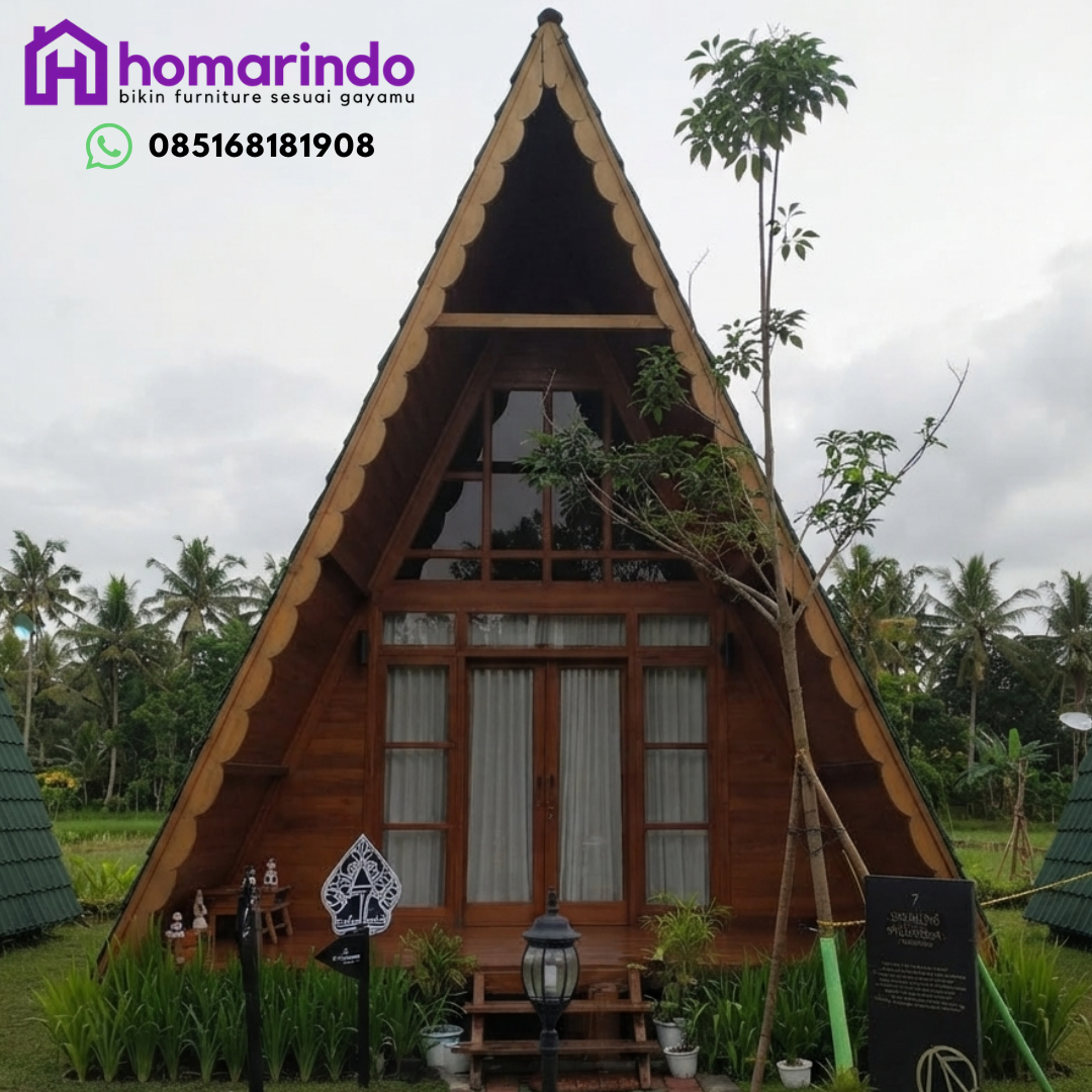 Rumah Segitiga Kayu Jati