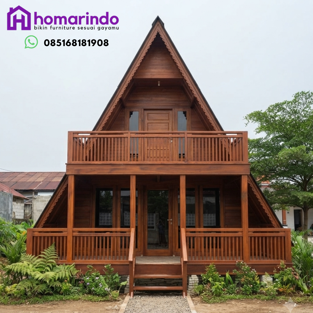 Hunian Kayu Jati Modern Model Segitiga Eksklusif Hunian Kayu Jati Modern Model Segitiga Eksklusif