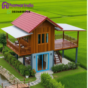 Rumah Panggung Kayu Jati Minimalis