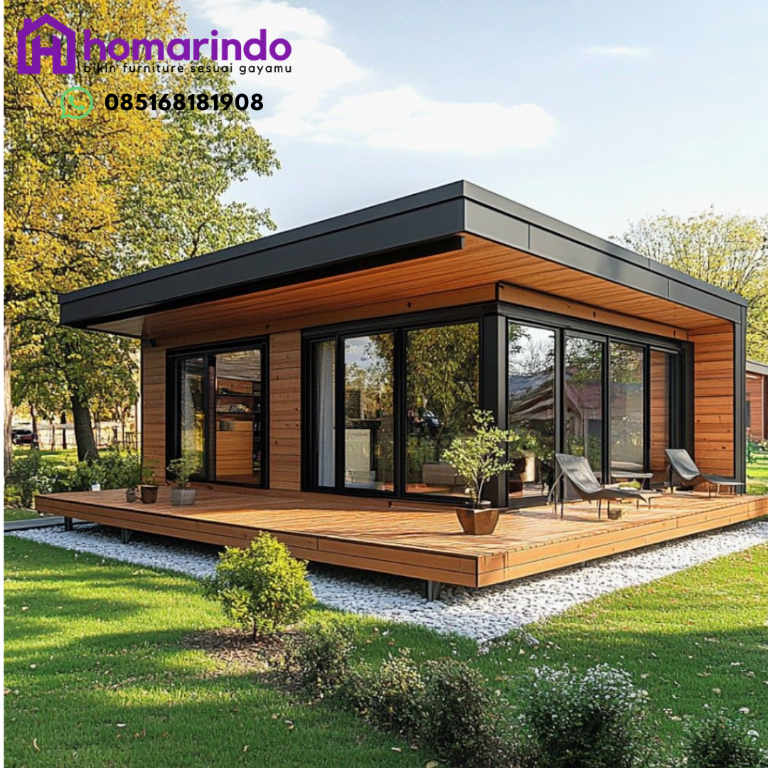 Rumah Kayu Jati Mewah Modern