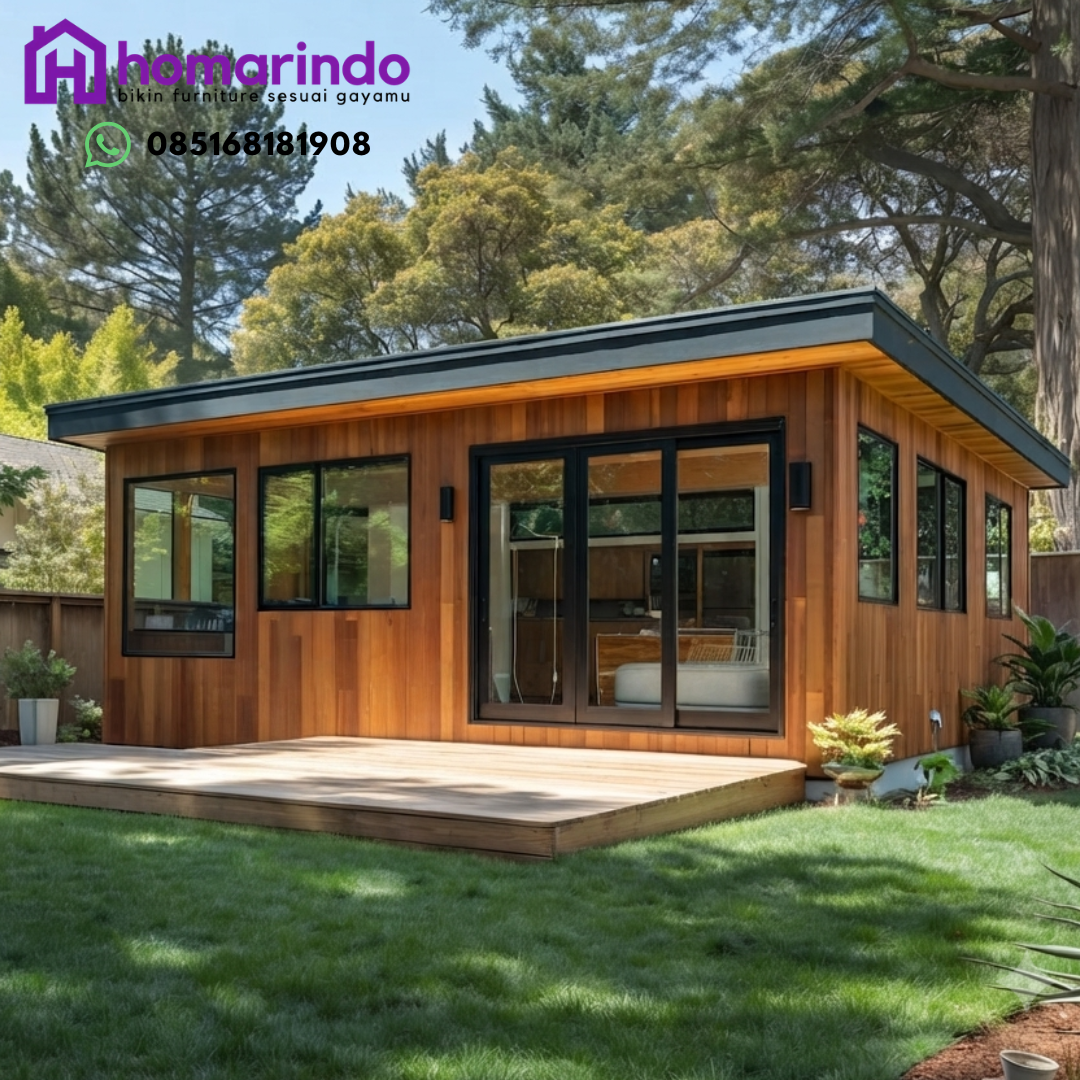 Rumah Kayu Jati Modern Minimalis
