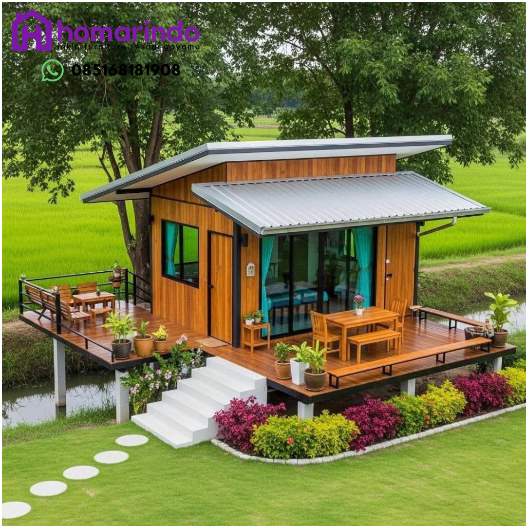 Rumah Kayu Jati Modern