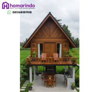 Rumah Panggung Kayu Jati Solid Modern