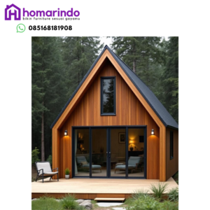Rumah Glamping Kayu Jati Estetik