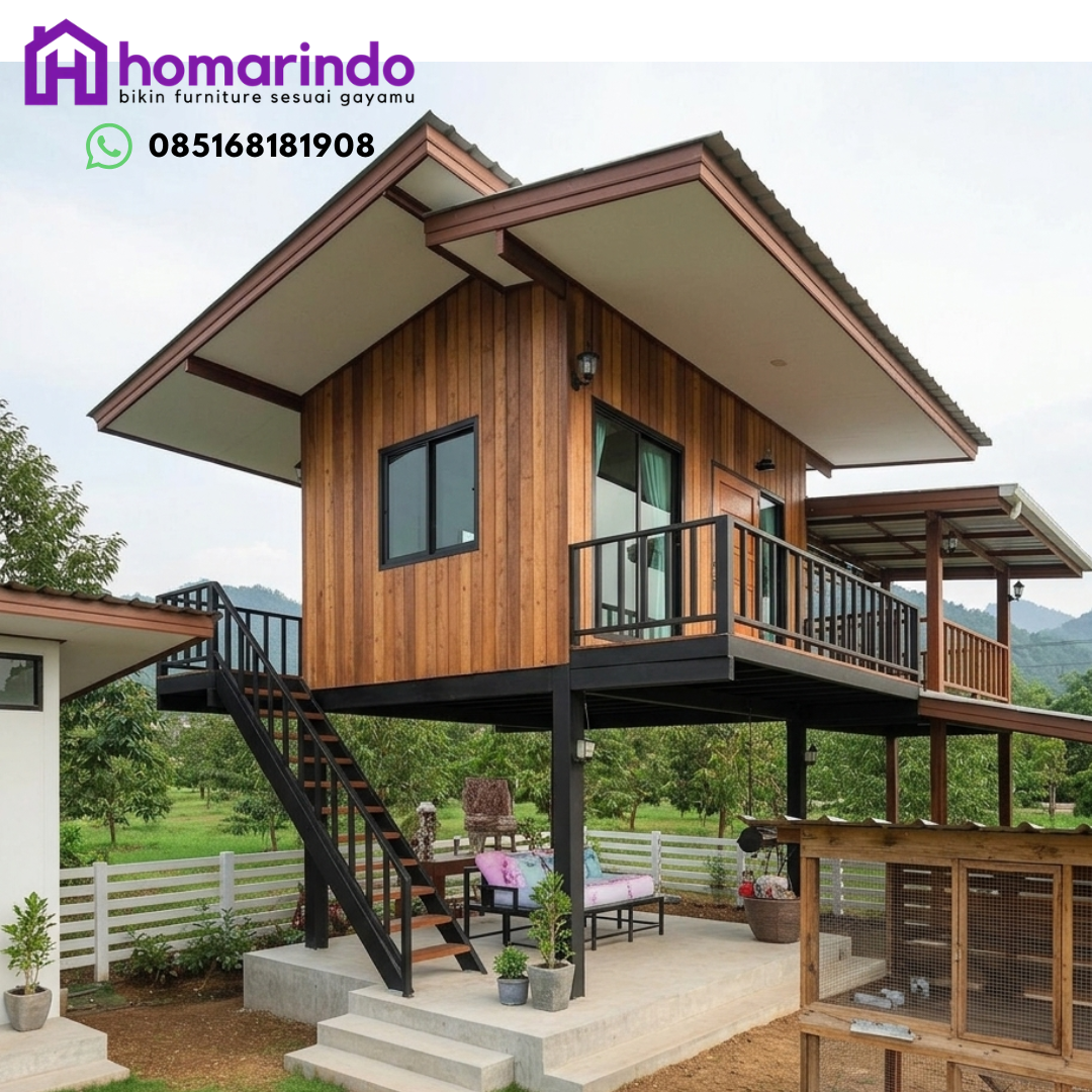 Rumah Panggung Kayu Jati Minimalis Rumah Panggung Kayu Jati Minimalis