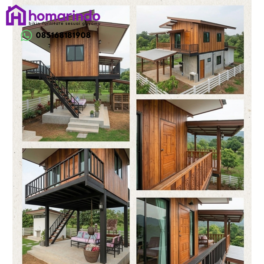 Rumah Panggung Kayu Jati Minimalis Rumah Panggung Kayu Jati Minimalis