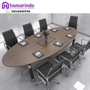 Meja Meeting Oval Modern Homarindo