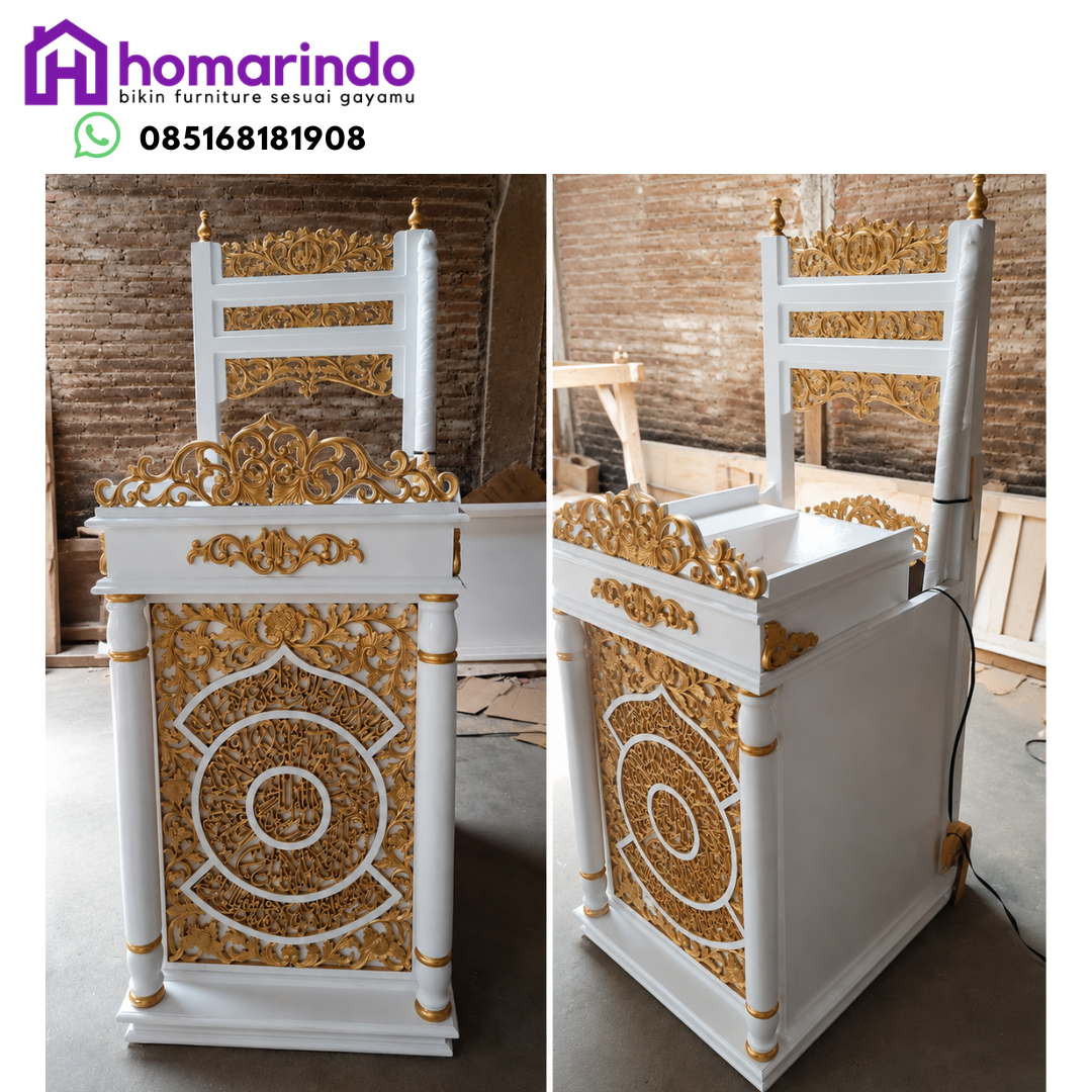 Mimbar Masjid Ukir Mewah Homarindo Mimbar Masjid Ukir Mewah Homarindo