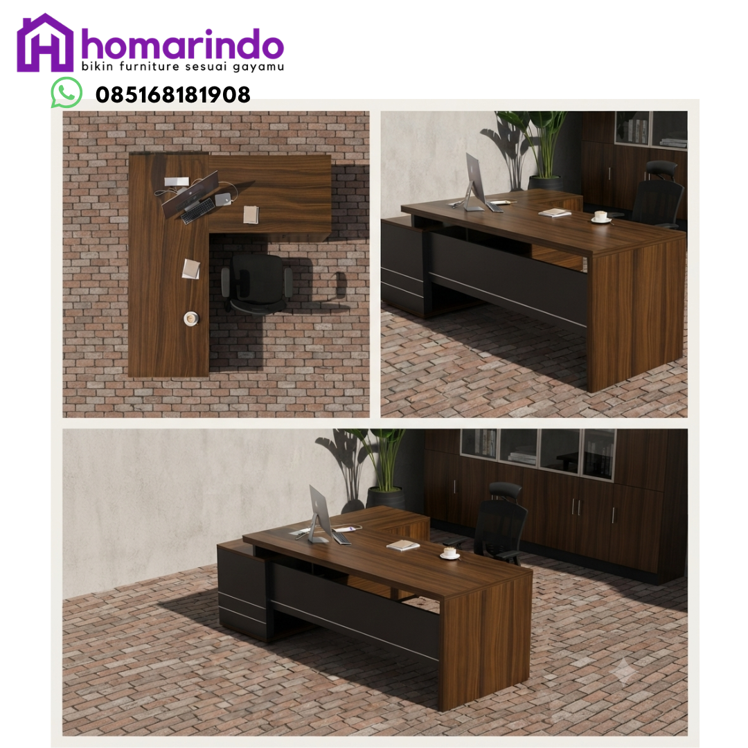 Meja Kantor Direktur Modern Minimalis HPL Premium Meja Kantor Direktur Modern Minimalis HPL Premium