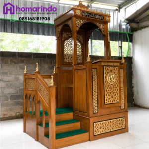 Mimbar Masjid Ukir Kaligrafi Premium Homarindo