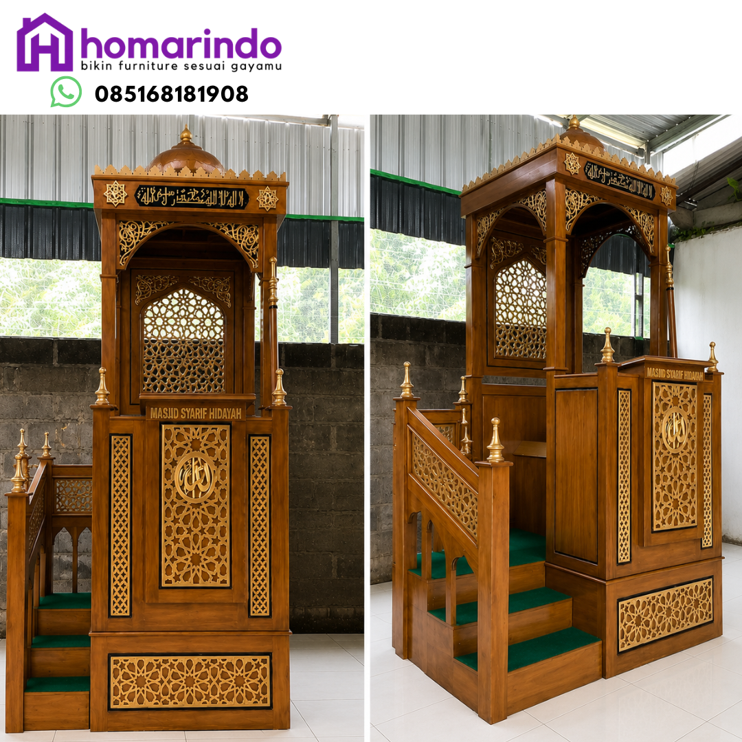 Mimbar Masjid Ukir Kaligrafi Premium Homarindo Mimbar Masjid Ukir Kaligrafi Premium Homarindo