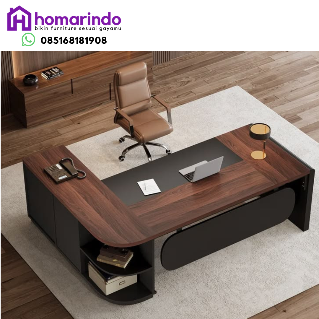 Meja Kantor Direktur Modern Minimalis Homarindo