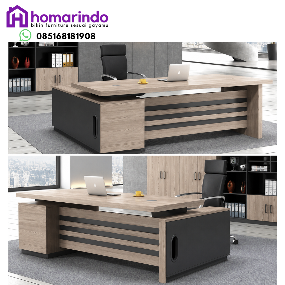 Meja Kantor Direktur Modern Minimalis HPL Premium Meja Kantor Direktur Modern Minimalis HPL Premium