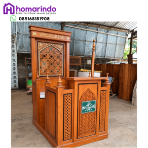 Mimbar Masjid Minimalis Kaligrafi