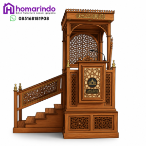 Mimbar Masjid Ukir Minimalis Premium