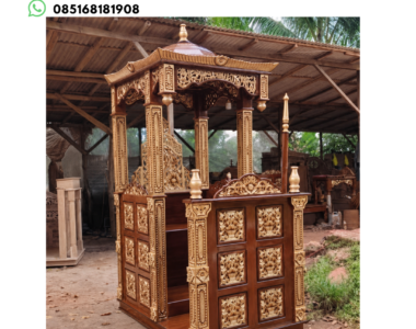 Mimbar Masjid Jati Ukir Mewah
