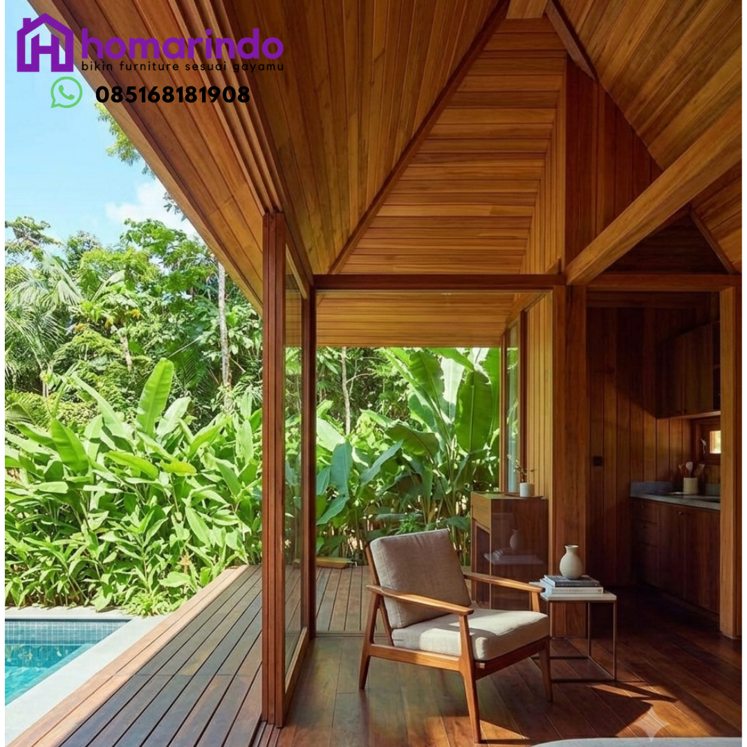 Rumah Kayu Jati Modern Minimalis Rumah Kayu Jati Modern Minimalis