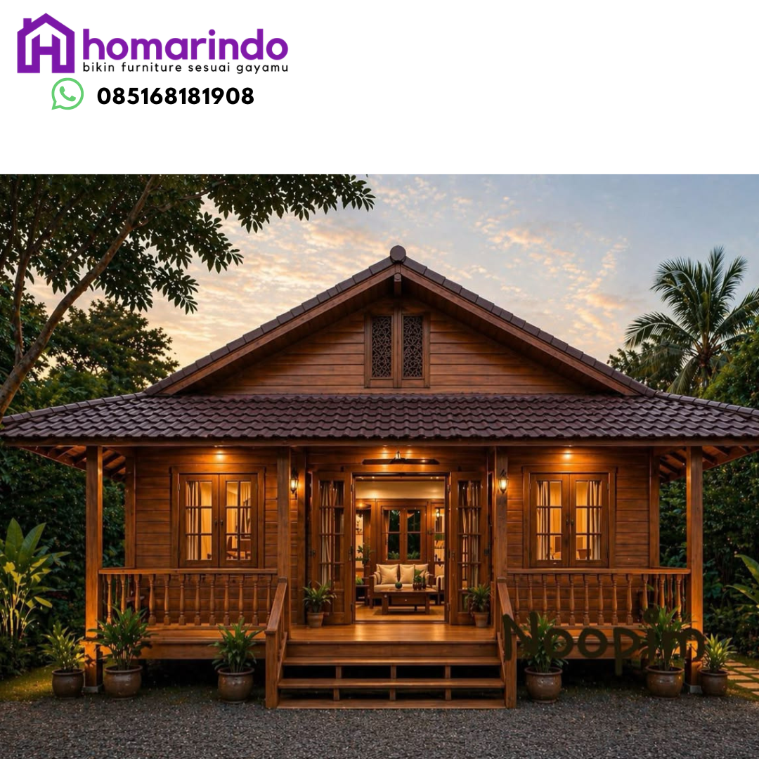 Rumah Gladak Minimalis Kayu Jati