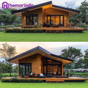 Rumah Glamping Kayu Jati Modern