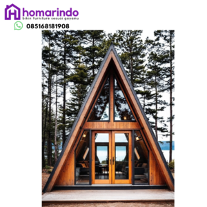 Rumah Kayu Jati Segitiga Premium