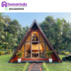 Rumah Segitiga Kayu Jati Minimalis