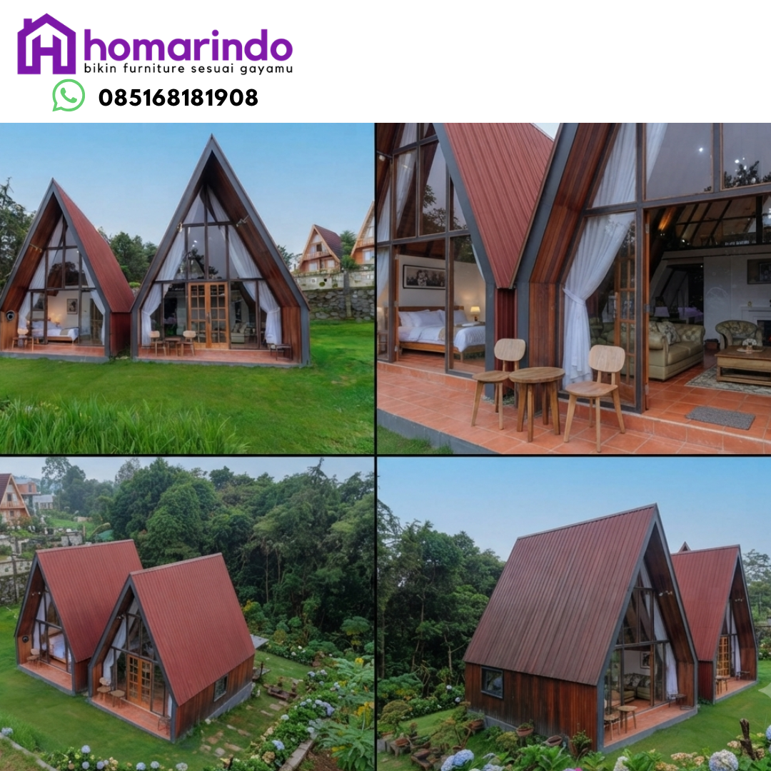 Rumah Kayu Segitiga Estetik Rumah Kayu Segitiga Estetik