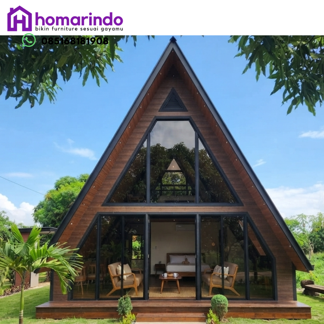 Rumah Segitiga Kayu Jati