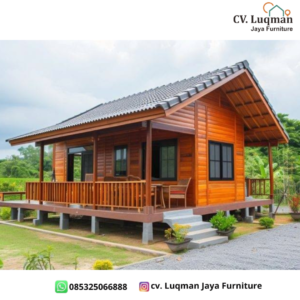 Rumah Kayu Jati Panggung Minimalis