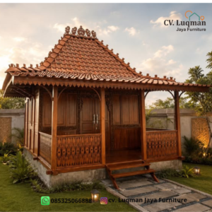 Gazebo Ukir Kayu Jati Minimalis