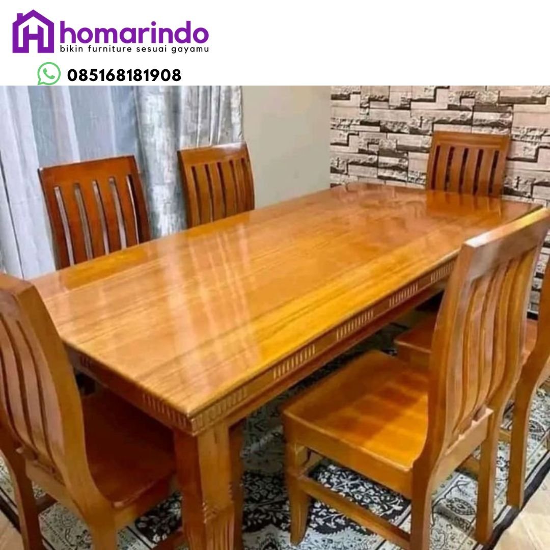 Set Meja Makan Kayu Jati TPK Jepara 2 Meja Makan Kayu Jati TPK