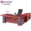 Meja Kantor L-Shape Kayu Jati TPK