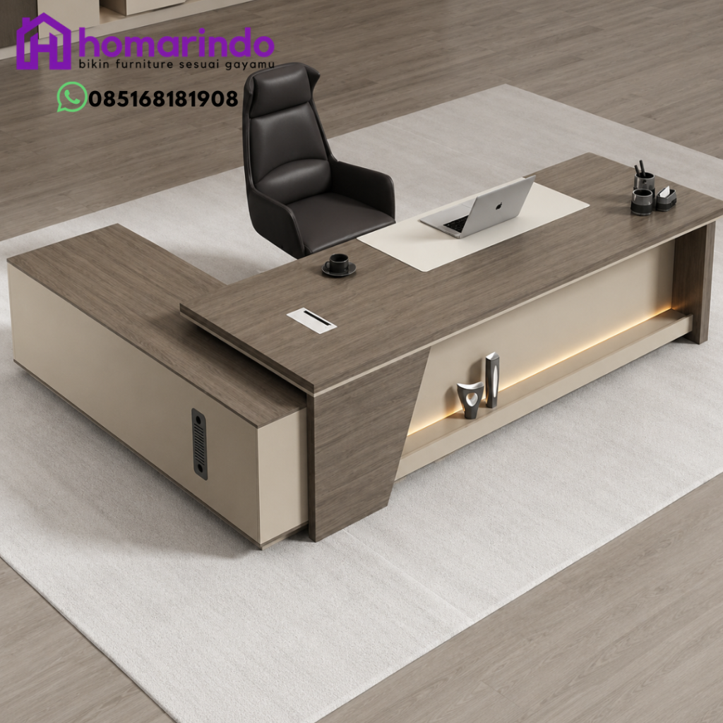 7 Keunggulan Meja Direktur Bahan Multiplek untuk Kantor Modern 2 Meja Kantor Eksklusif Homarindo