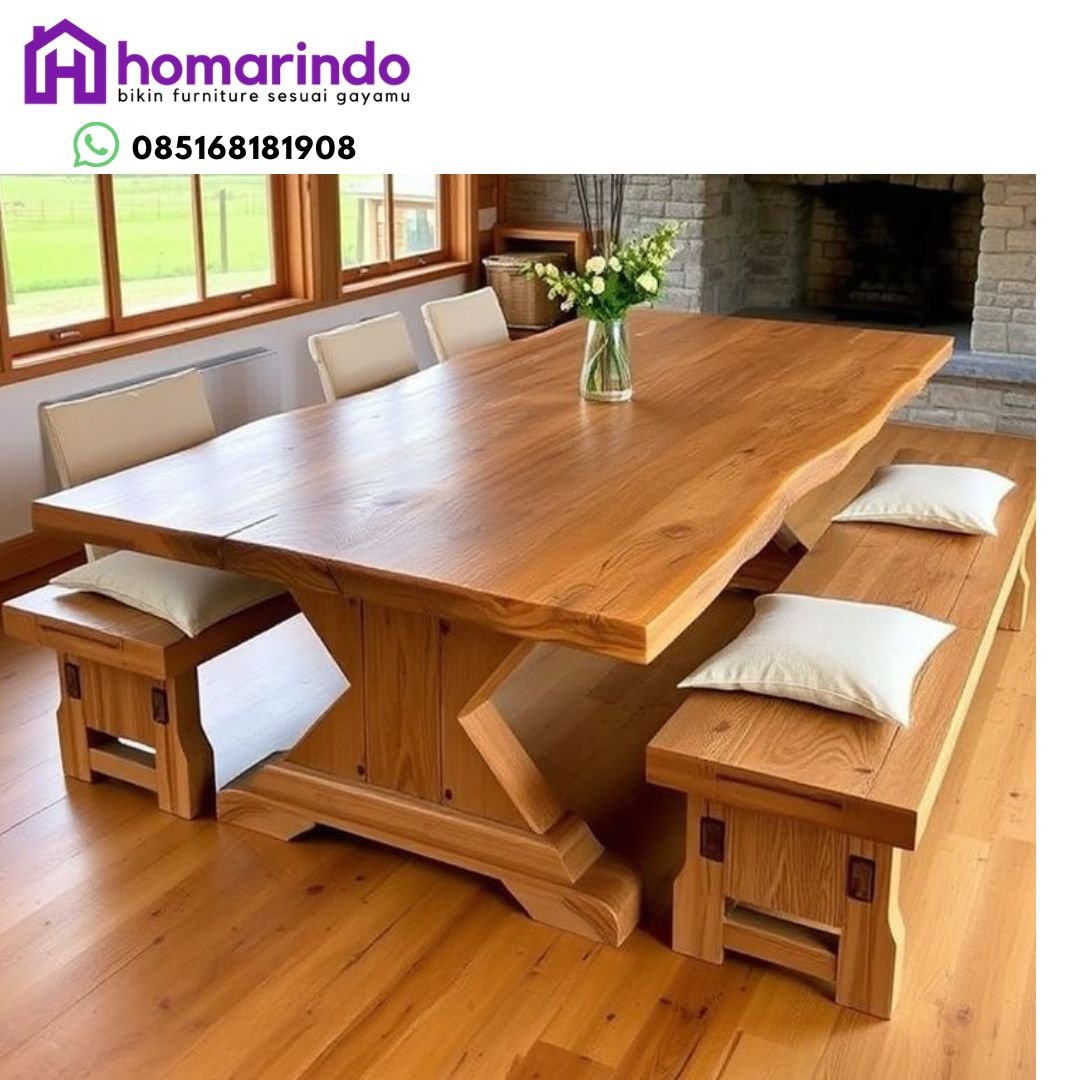 Meja Makan Kayu Jati TPK