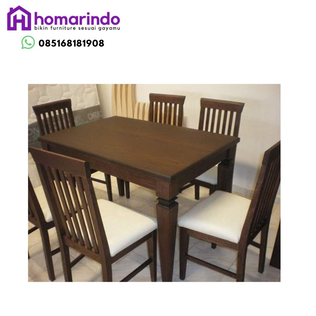 Set Meja Makan Kayu Jati TPK