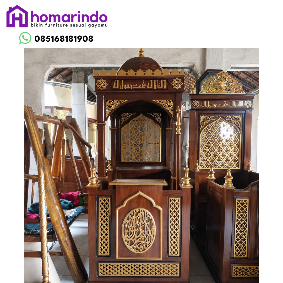 Mimbar Masjid Kayu Jati