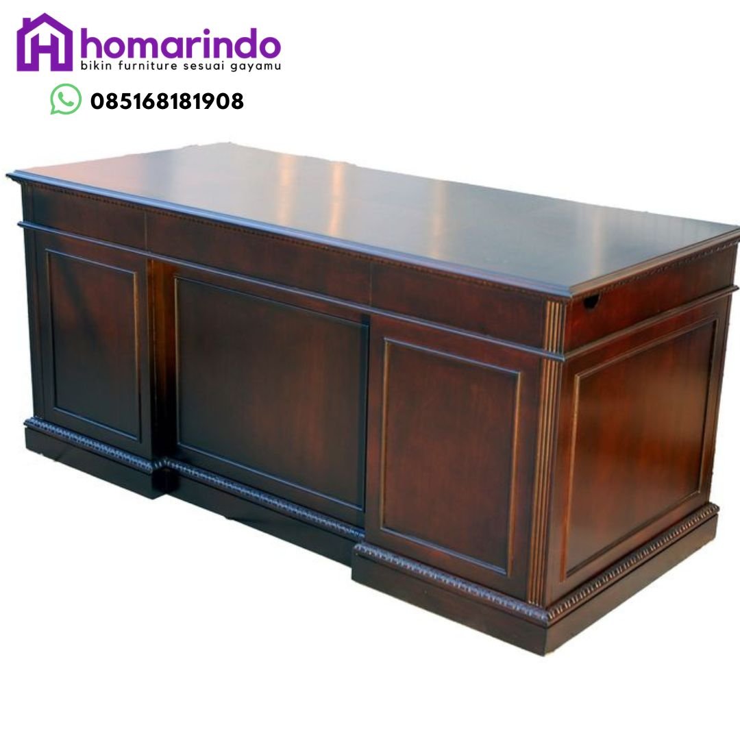 Meja Direktur Minimalis Kayu Jati TPK
