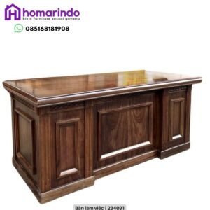 Meja Direktur Minimalis Kayu Jati TPK