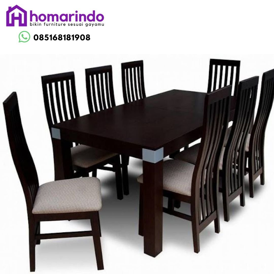 Set Meja Makan Kayu Jati TPK