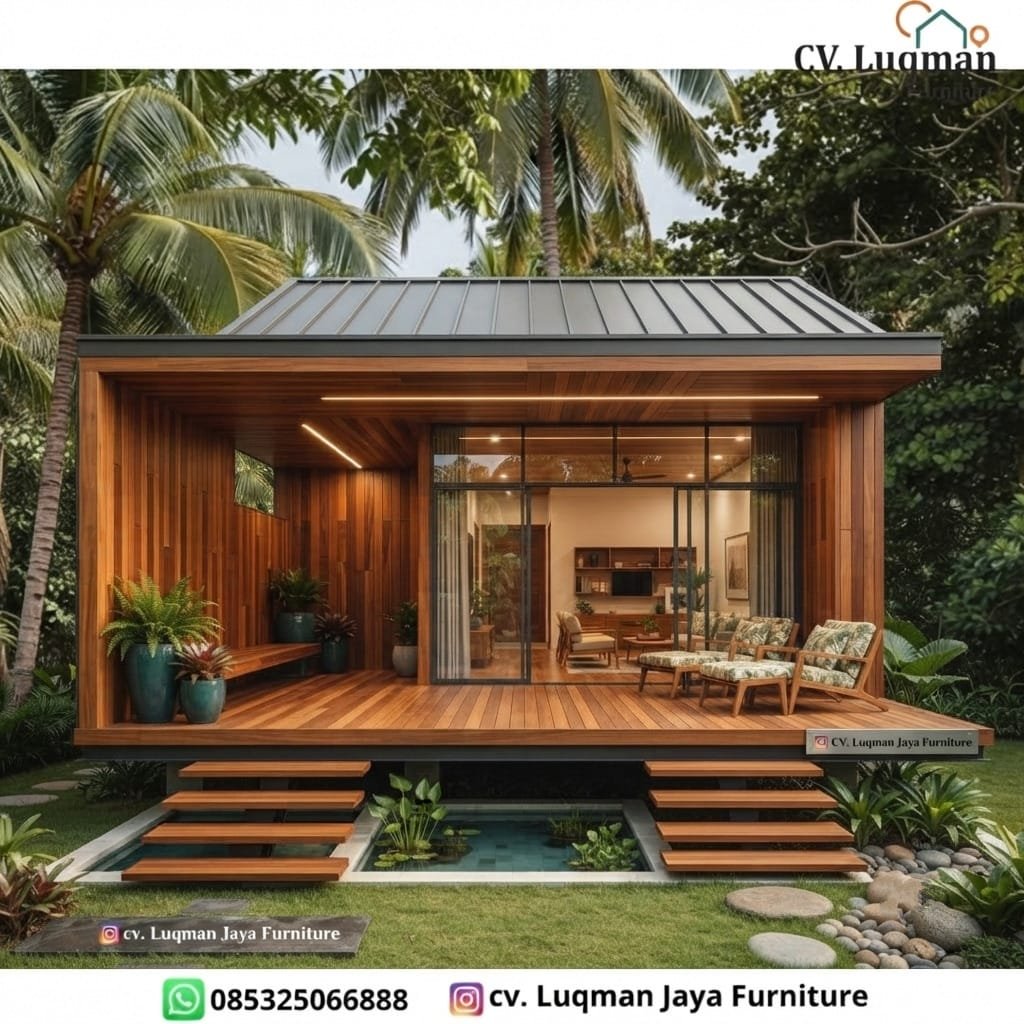 Hunian Kayu Modern: Keindahan Kayu Jati Premium